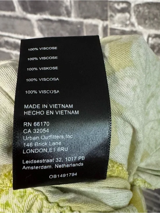 Urban Outfitters Sophie Paisley Printed Pull On Cargo Pant Chartreuse green - Picture 14 of 14